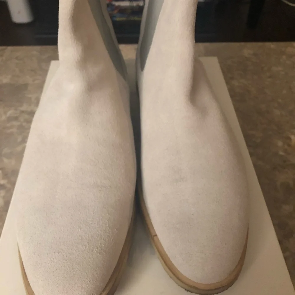 Common Projects Grey Suede Chelsea Boots